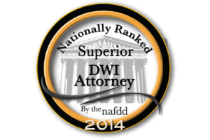 Nationally Ranked Superior DWI Attorney By the Nafdd 2014
