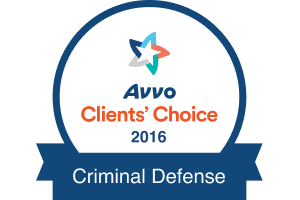 Avvo Clients' Choice 2016 Criminal Defense